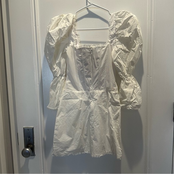 HOUSE OF CB Matilda White Puff Sleeve Corset Mini Dress Size Small - Picture 6 of 9